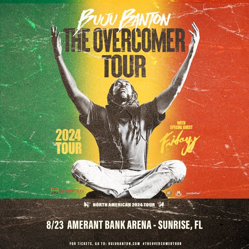 Grammy Award Winning Reggae Artist Buju Banton Kicks Off First-Ever U.S. Tour at Amerant Bank Arena on Aug. 23